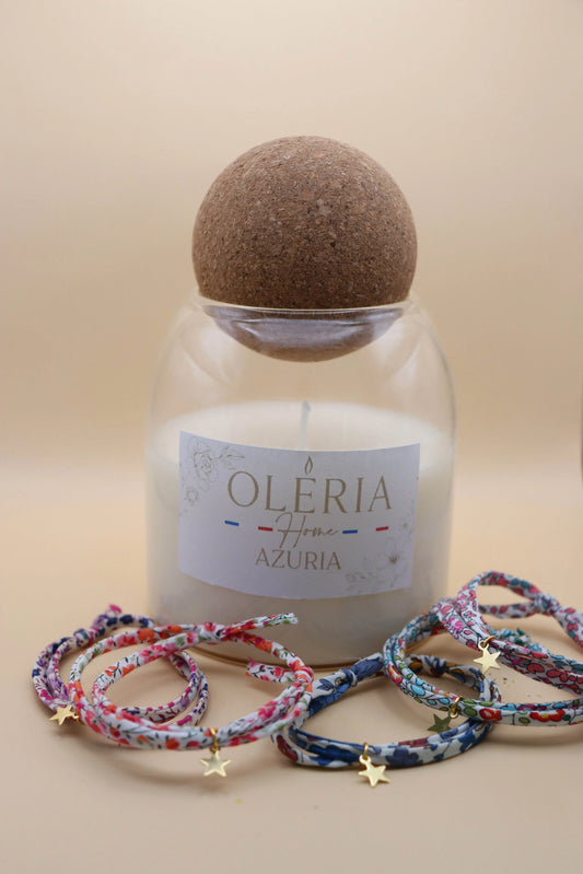 La Bougie Azuria- la tendresse du fruit et du bois - Oléria Home